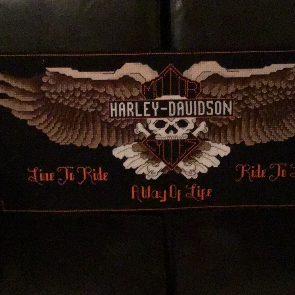 Harley Davidson hook rug